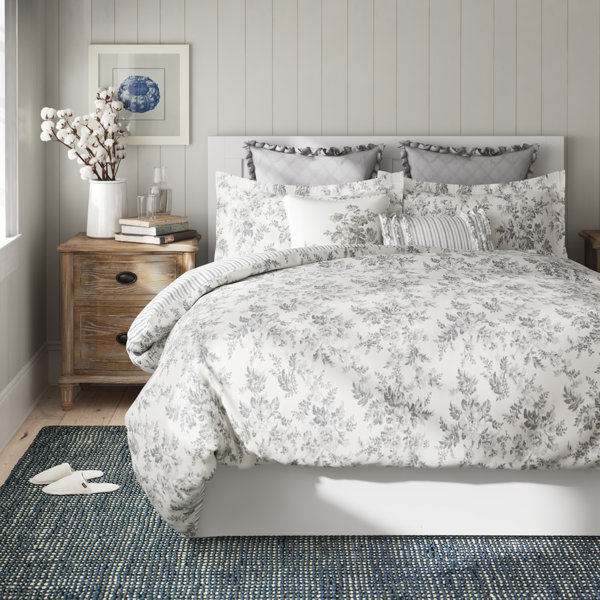 Laura Ashley Annalise Floral Reversible Comforter Set & Reviews Wayfair